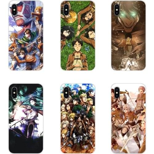 For Samsung Galaxy S2 S3 S4 S5 Mini S6 S7 Edge S8 S9 S10E Lite Plus Anime attack on Titan Accessories Phone Cases Covers