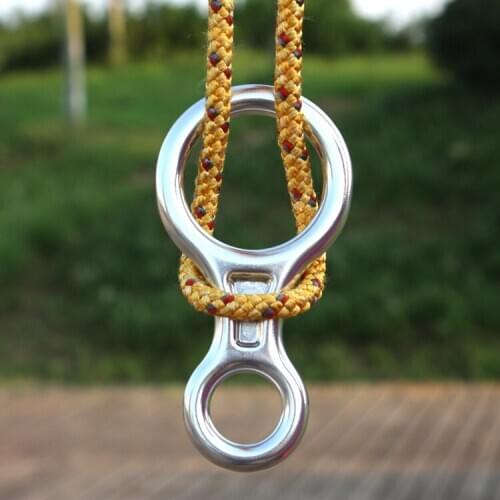 Movement eight rings loop down outdoor climbing high sustained drop eight loop downhill for drop protection