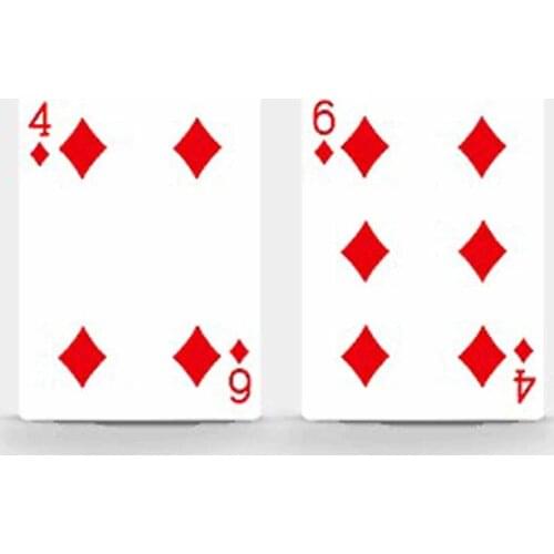 Moving Points 4 of Diamonds to 6D Magic Tricks Stage Close Up Magia Appear Vanish Magie Illusion Gimmick Props Accessories