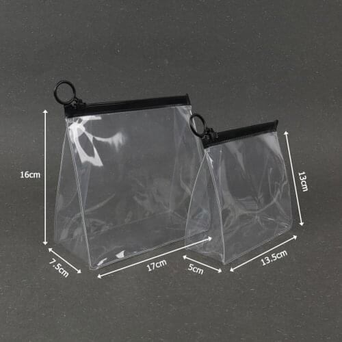 Delicate Travel Transparent Cosmetic Storage Bags Classic Texture Creative Chic Waterproof Makeup Zipper Clutch Pouch