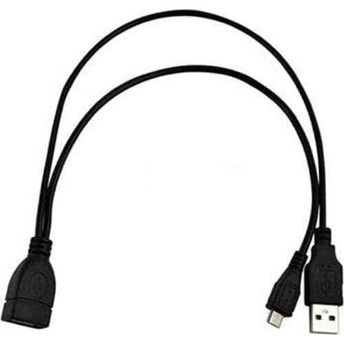 Micro 5P+AM/AF USB OTG cable with Power
