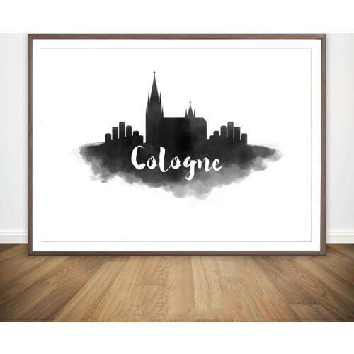 Cologne Stuttgart Lyon Bordeaux Stockholm Baku Qatar Colombia Sydney Travel Beirut Quito Panama Travel Poster Canvas Painting