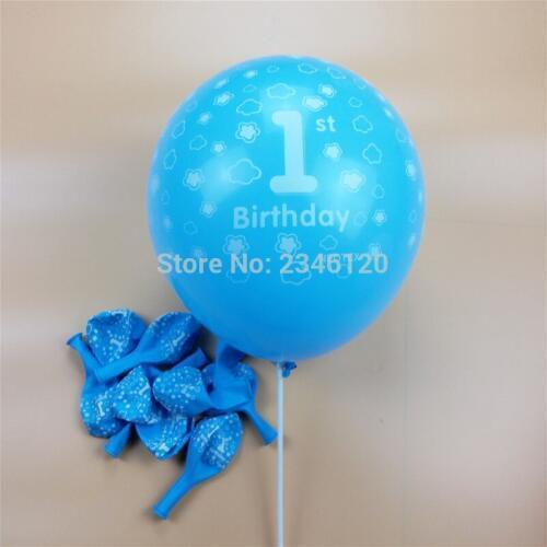 50pcs/lots Baby 1st First Happy Birthday Clouds Latex Balloon Party Supply Favor Decoration