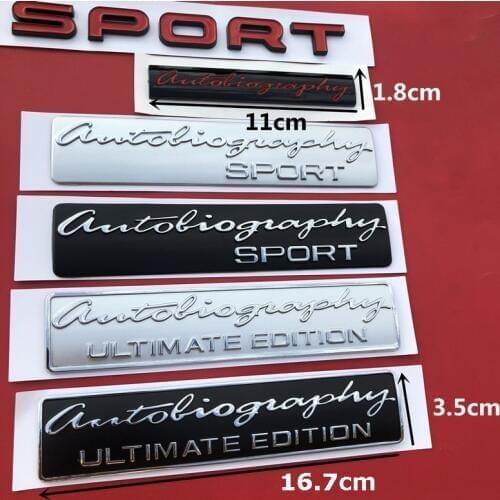 Range Rover Executive Limited Car Trunk Logo Sticker of Handwriting SV Autobiography Ultimate Edition SPORT Emblem Bar Badge