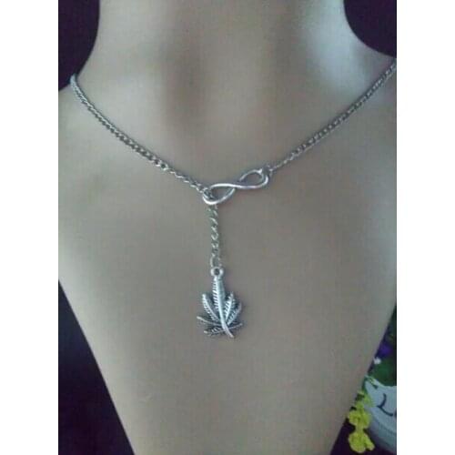 Lucky 8 & maple leaves New Fashion charm sweater chain suitable necklace & bracelet DIY Women jewelry Accessories