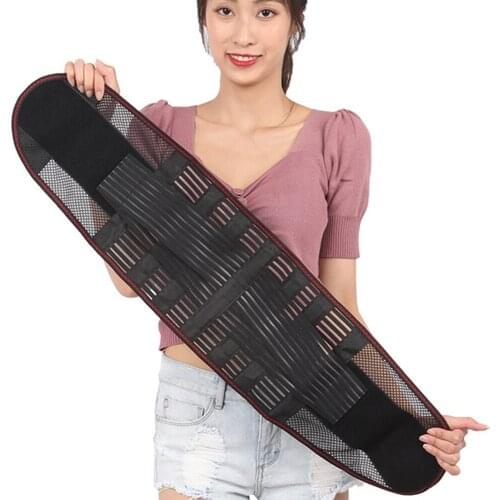 Medical Bone Lumbar Support Back Brace Posture Corrector Waist Trimmer Belt Protector Weight Loss Injury Muscle Compression Men