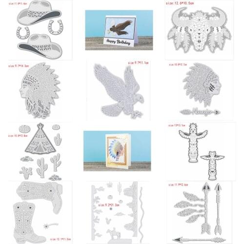 Sirius Primitive tribal life Metal Cutting Dies Stencils Template for DIY Scrapbooking Embossing Paper Cards Album Making Craft