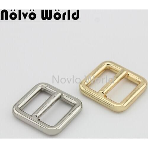 Nolvo World 5-20-100pcs 5 colors 18.7*16mm 5/8" metal buckle shoulder leather bag strap belt adjust tri-glide buckle crafts