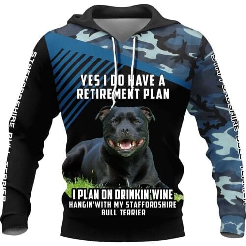 CLOOCL Pet Print Men Hoodies 15 Design Animal Hoodie Staffordshire Bull Terrier Sharpei Saint Bernard Navy Camo Harajuku Hooded