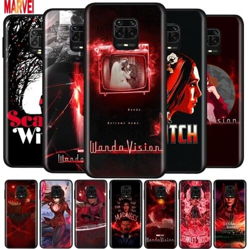 Scarlet Witch Cute Art Soft TPU Cover For Xiaomi Redmi Note10 10S 9T 9S 9 8T 8 7 6 5A 5 4 4X Prime Pro Max Black Phone Case