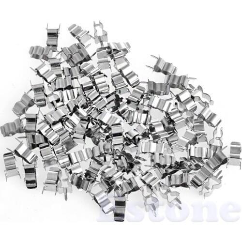 OOTDTY 100Pcs 5*20mm Fuse Holder Clips Glass Quick Fast Blow Fuses Holder