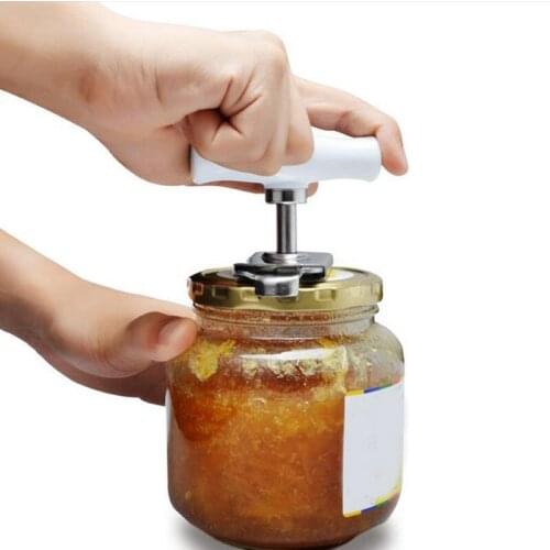 Stainless Steel Can Opener Adjustable Jar Openers Manual Spiral Seal Lid Remover Twist Off Screw Bottle Opener Kitchen Gadgets