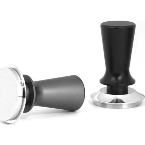 Stainless Steel Coffee Tamper Adjustable Height Espresso Powder Pressor Hammer Distributor Flat Base Coffee Make Barista Tools
