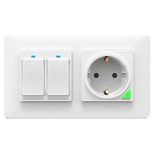 Tuya switch socket European standard smart home timer wifi remote wireless switch panel