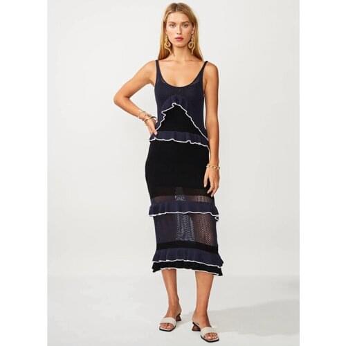 Sexy Womens Backless Dress Falbala Beachwear Dress Cover ups