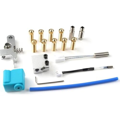 Printer Nozzle Silicone Sleeve Thermal Resistor Heating Pipe Spanner Set Extruder Kit for Artillery Sidewinder X1 3D Printer