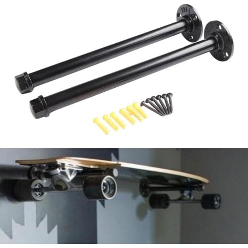 Longboard Wall Rack Skateboard Storage Organizer SKate Board Store Home Garage Guitar Skateboard Display Stand