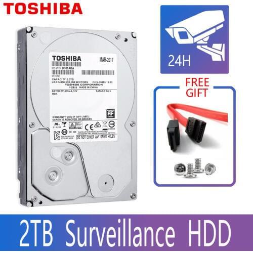 TOSHIBA DVR NVR CCTV 2TB Hard Drive Disk 2000GB HDD HD Internal SATA 3 5700RPM 32M 3.5" Harddisk Harddrive
