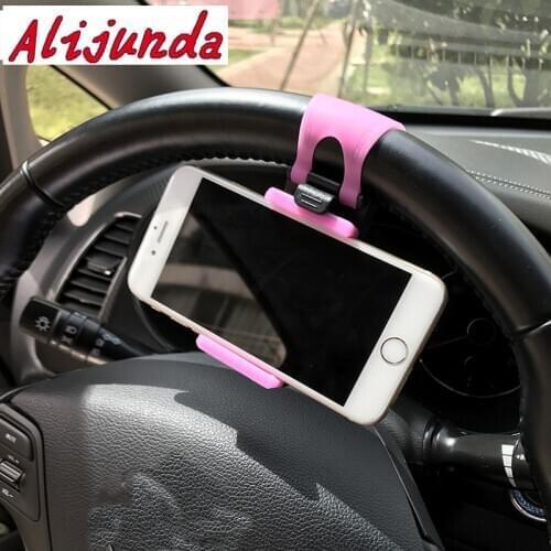 Alijunda Universal Car Steering Wheel Mobile Phone Holder Bracket for Mazda 2 3 5 6 CX5 CX7 CX9 Atenza Axela