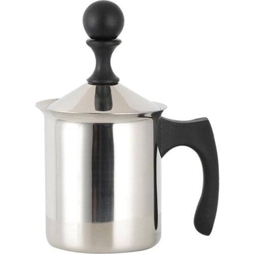 Handle Milk Frother with Handle Double Mesh Stainless Steel Lightweight Latte Maker for Kitchen Baking Tools