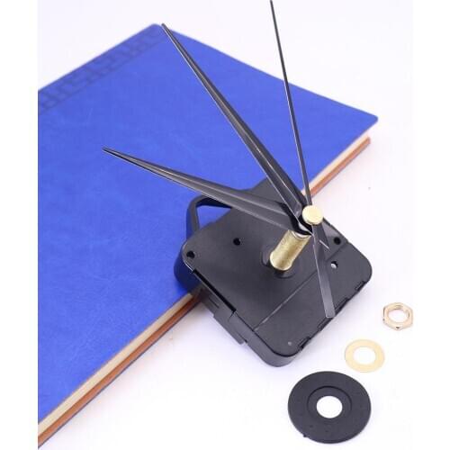 High quality Silent large wall Clock Quartz Movement Mechanism Black Long Hands Repair Kit Fittings Set