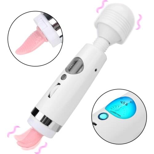 Sex Toys for Women Clitoris Stimulator Massager LCD Screen Pussy Licking G-spot Vibrator 9 Modes 9 Speed Big Magic Wand Vibrator