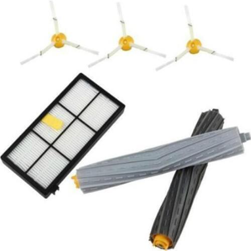1 set Debris Extractor Brush + 1 Heap filter + 3 side brush kit for iRobot Roomba 800 900 860 864 870 880 980 replacement parts