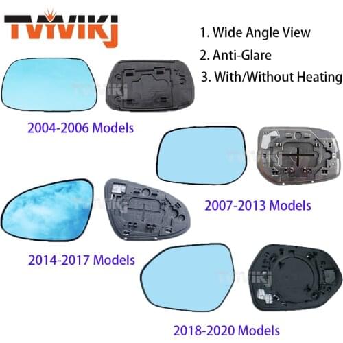 TVYVIKJ Side Rearview Mirror Blue Glass Lens For Toyota Corolla 2004-2020 four generation Wide View anti glare door mirror