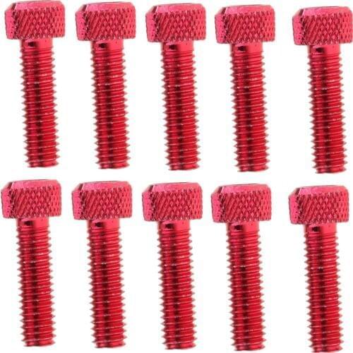 10pcs M6x20mm Aluminum Hex Socket Cap Screws Head Key Bolt Red