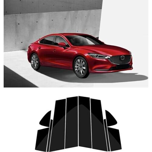 10Pcs Window Pillar Posts Trim Cover Molding Middle Column StickerFor Mazda 6 Atenza 2019 2020