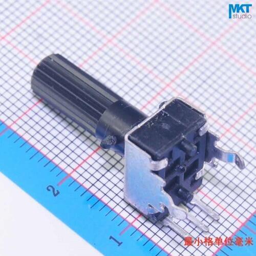 100Pcs 10K(103) Ohm B-Type Linear 18mm Shaft Rotary Potentiometer Trimmer,Variable Resistor