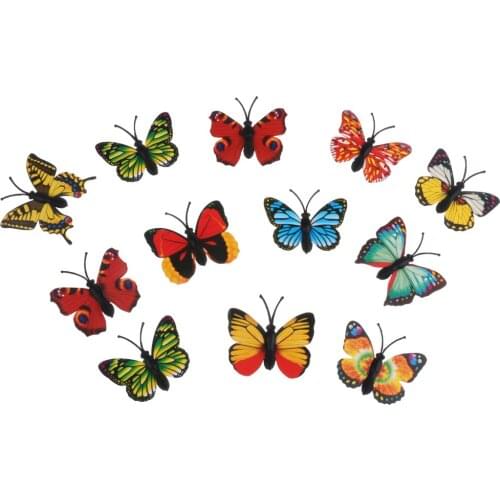 3xLots of 12 Simulation Butterfly Figures Animal Model Kids Toy Gift