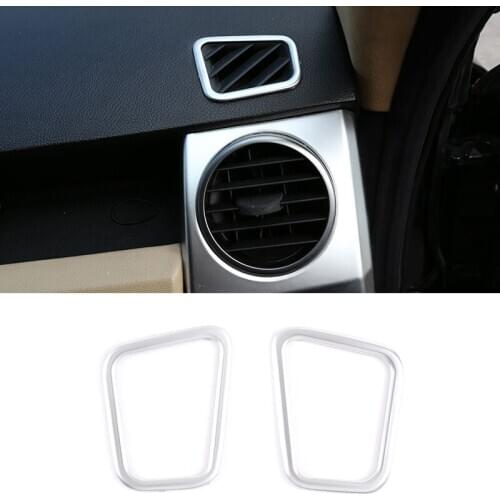 ABS Car Styling Instrument Panel Air Outlet Decorative Frame for Land Rover Discovery 3 LR3 Pearl Chrome Car Accessories 2 Pcs
