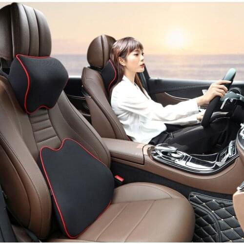 Car Neck Headrest Pillow Car Accessories Cushion Auto Seat Head Support Neck Protector Automobiles Seat Neck Rest Memory Cotton