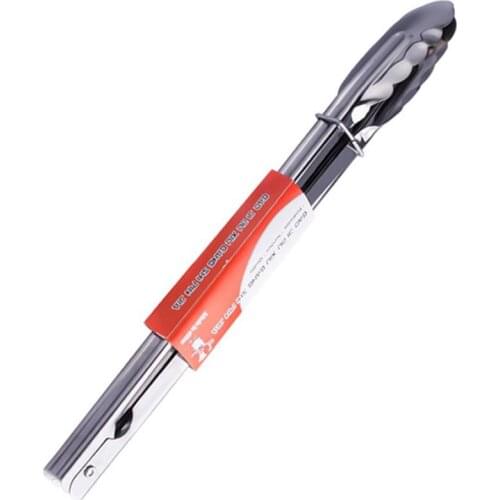 1 Piece Food Tongs Kitchen Utensils Stainless Steel Non-Stick Barbecue Tongs Home Kitchen Bread Clip Toast Tongs Tools Supplies