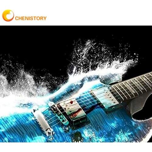 CHENISTORY 5D DIY Diamond Painting Guitar Landscape Cross Stitch Diamond Embroidery Art Mosaic Sale Home Decor Wall Art Gift