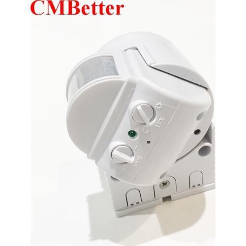 CMBetter High Sensitivety PIR Sensor IR Infrared Motion Sensor light Switch AC 220v-240v Wall-mounted PIR Switch Detector
