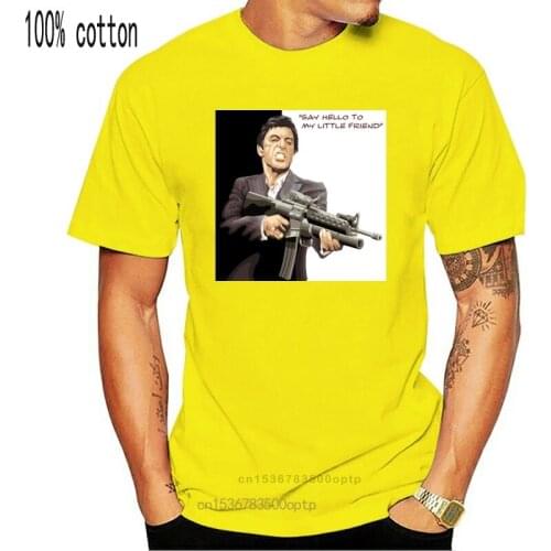Say Hello To My Little Friend- Scarface - Graphic Cotton T Shirt Short & Long Sl Popular Tee Shirt