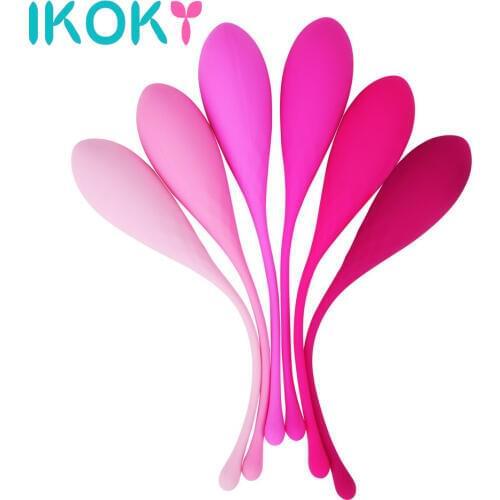 IKOKY 6PCS Love Ben Wa Ball Vagina Tightening Massager Silicone Kegel Ball Smart Vagina Trainer Exercise Sex Toys for Women