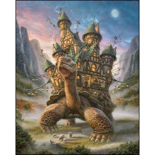 Cartoon 5d DIY Diamond Painting Full Square Drill Mythical Beasts Genbu Tortoise Picture Mosaic Diamond Crystal Embroidery Kits