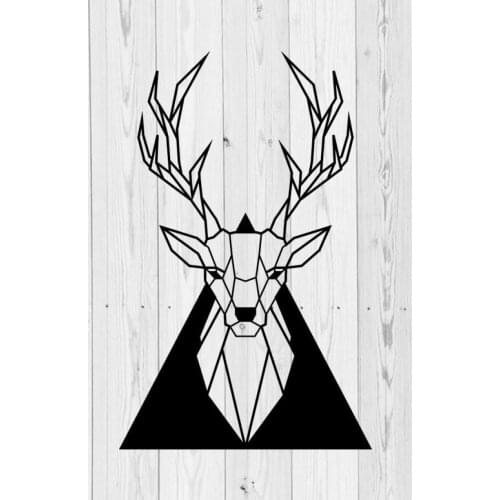 Deer Head Metal Wall Decor Art Decor 3D Metal Sculpture Home Decor Office Decor Stylish Bracket Hanger