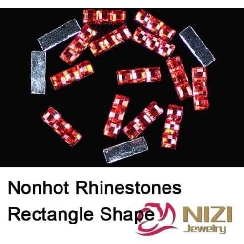 Fashion Resin Rhinestone Beads 20g Flatback Retangle Shape Strass For DIY Decoration New Nonhot Rhinestones 3 Color For Choose