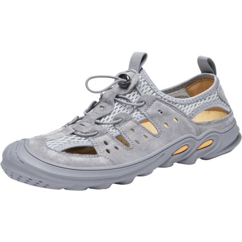 Genuine Leather Men Shoes Summer New Mens Sandals Fashion Sandals Outdoor Shoes