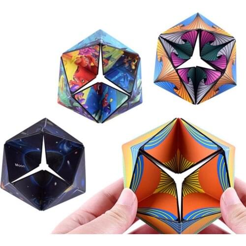 New Children Adult Decompression Toy Infinity Flip Magic Cube Unlimited Shape Cognitive Puzzle Office Stress Relieve Autism Toy