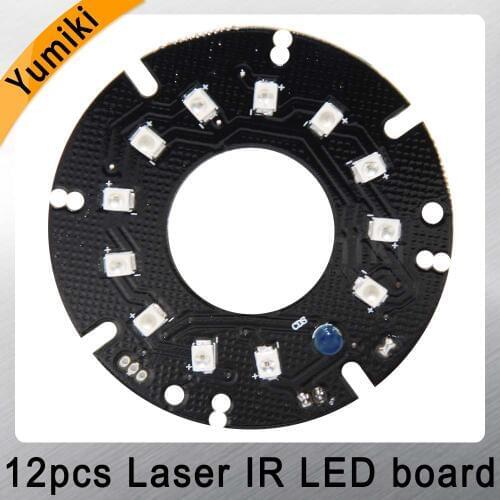 Wholesale Infrared 12pcs Laser IR LED board for MTV Lens Dome Camera Security IP CCTV night vision (Diameter: 55mm)