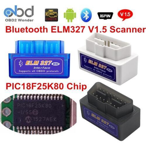 10pcs/Lot Bluetooth ELM327 V1.5 PIC18F25K80 ELM 327 1.5 OBD2 Code Reader Support All OBDII Protocol OBD 2 Car Diagnostic Scanner