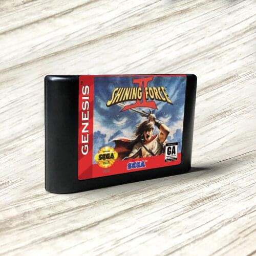 Shining Force II - USA Label Flashkit MD Electroless Gold PCB Card for Sega Genesis Megadrive Video Game Console