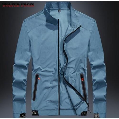 Sunscreen Mens 2021 Summer Ultra Thin Breathable Skin Clothing Ice Outdoor Sports Collar Coat Hot Sale The New Listing