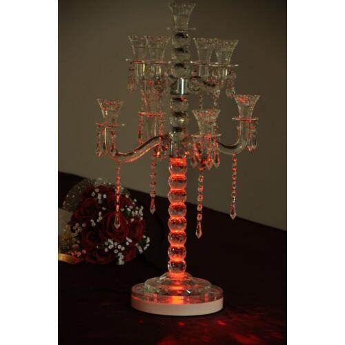 Wedding Decorations Lithium battery operated romantic RGB color 8 inch multi-colors spot LED light base