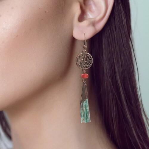 2020 New Retro Tassel Earrings Jewelry Boho Women Bohemian Drop Long Earrings Earring Handmade Fringe Statement Indian Jewelry